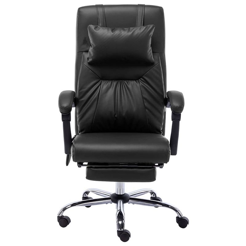 Foto van The living store ergonomische bureaustoel - massage en ligfunctie - zwart - 60 x 64 x (112 - 121) cm - the living store