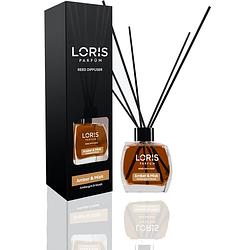 Foto van Loris - parfum - geurstokjes - huisgeur - huisparfum - amber & misk - 120ml