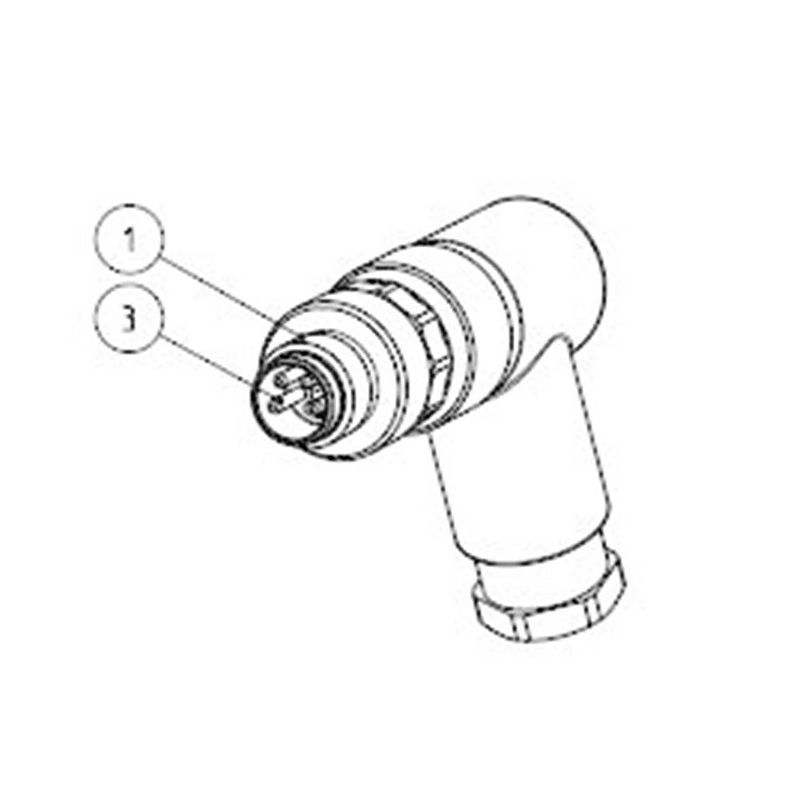 Foto van Te connectivity t4113001051-000 sensor/actuator connector, niet geassembleerd m12 aantal polen: 5 stekker, haaks 1 stuk(s)