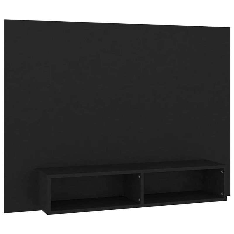 Foto van The living store tv-wandmeubel hifi-kast - 120x23.5x90 cm - zwart - spaanplaat