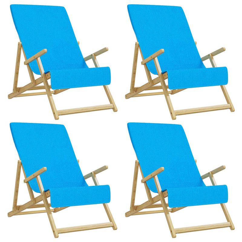 Foto van Vidaxl strandhanddoeken 4 st 400 g/m² 60x135 cm stof turquoise