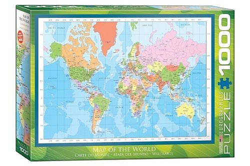 Foto van Map of the world (1000 stukjes) - puzzel;puzzel (0628136612715)