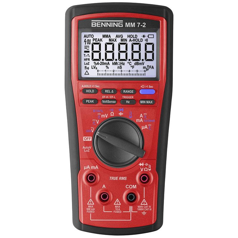 Foto van Benning benning mm 7-2 multimeter digitaal cat iii 1000 v, cat iv 600 v weergave (counts): 60000