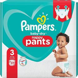 Foto van Pampers baby-dry pants luiers maat 3, 27 slipjes