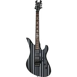 Foto van Schecter synyster standard fr gloss black / silver stripes elektrische gitaar