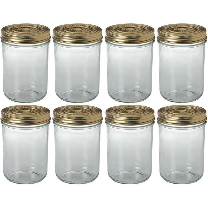 Foto van 8x luchtdichte weckpotten transparant glas 750 ml - weckpotten