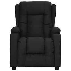 Foto van The living store verstelbare fauteuil - zwart - 72.5x96x99.5 cm - met 2 bekerhouders