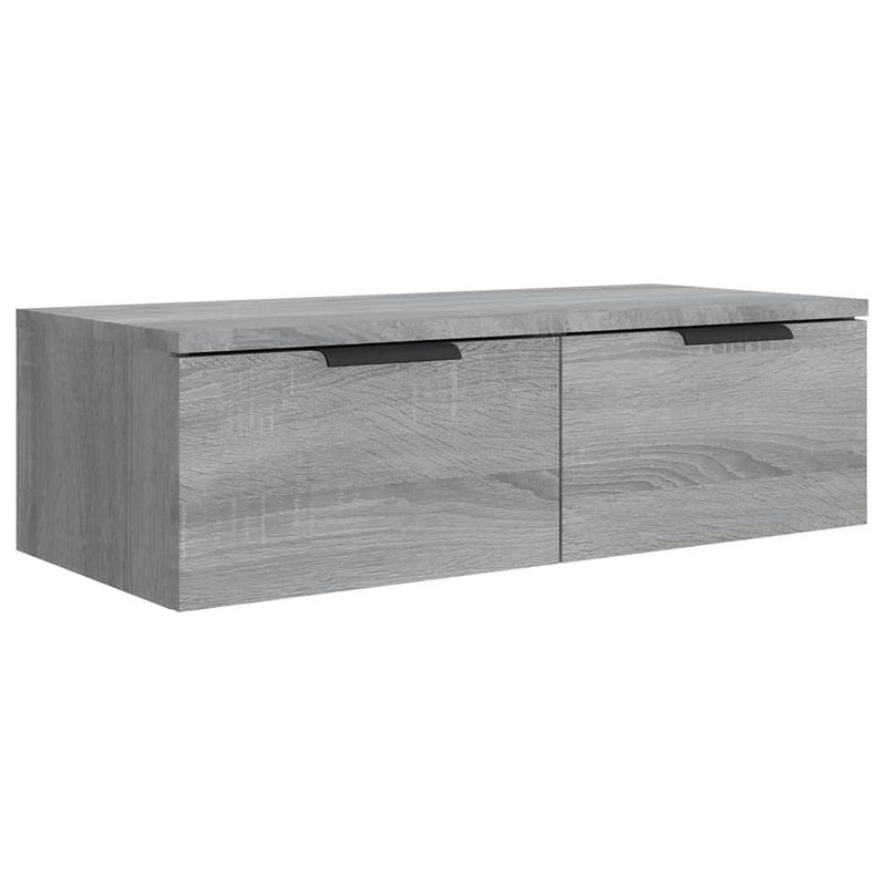 Foto van Vidaxl wandkast 68x30x20 cm bewerkt hout grijs sonoma eikenkleurig