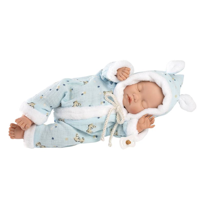 Foto van Llorens pop newborn slapende baby jongen - 32 cm