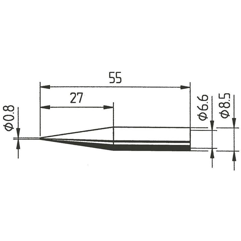 Foto van Ersa 842 sd soldeerpunt potloodvorm, verlengd grootte soldeerpunt 0.8 mm inhoud: 1 stuk(s)