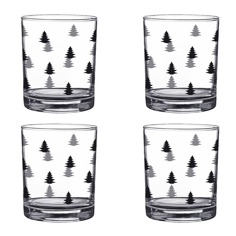 Foto van Haes deco - waterglas, drinkglas set van 4 glazen - inhoud glas 230 ml / ø 7x9 cm