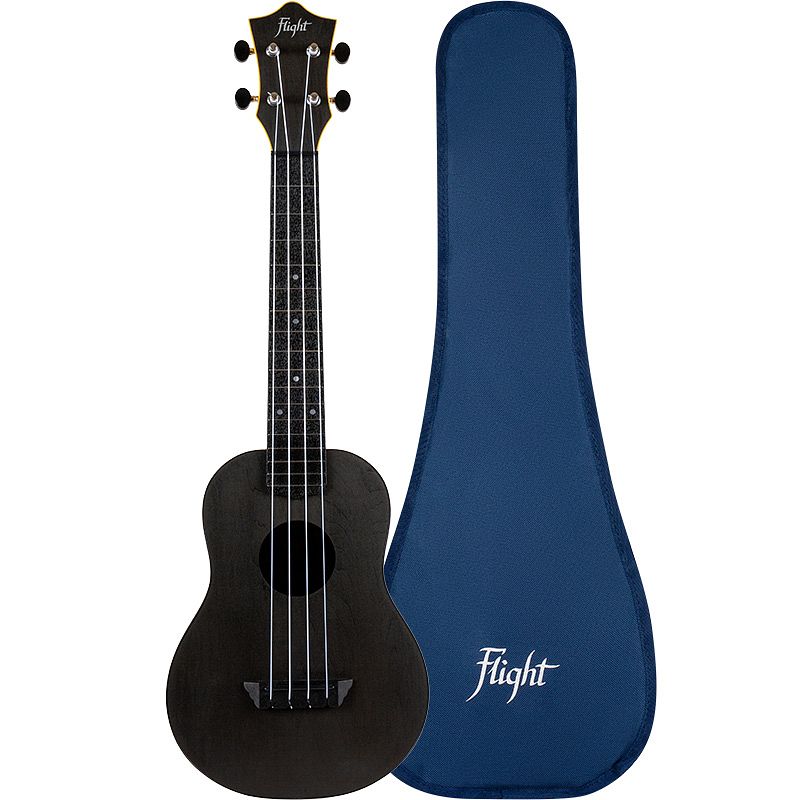 Foto van Flight travel series tuc black concert ukelele met gigbag