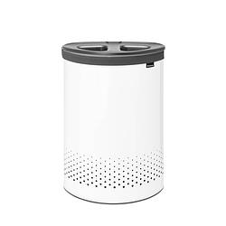 Foto van Brabantia wasbox 55 liter - white / dark grey kunststof deksel