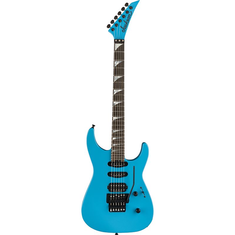 Foto van Jackson american series soloist sl3 eb riviera blue elektrische gitaar met soft case