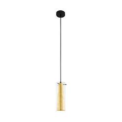 Foto van Eglo pinto gold hanglamp - e27 - ø 18.0 cm - zwart