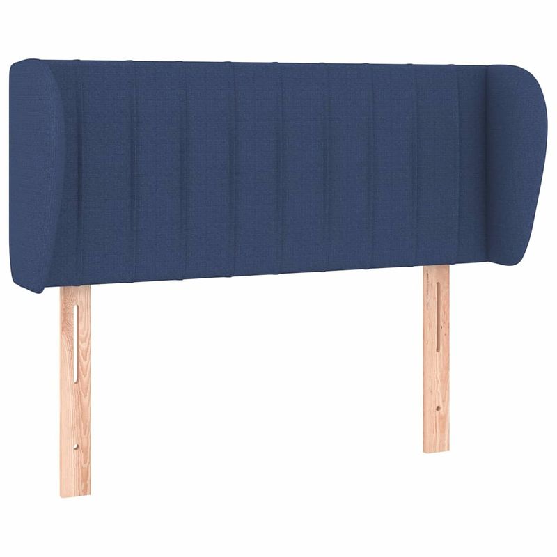 Foto van Vidaxl hoofdbord met randen 93x23x78/88 cm stof blauw