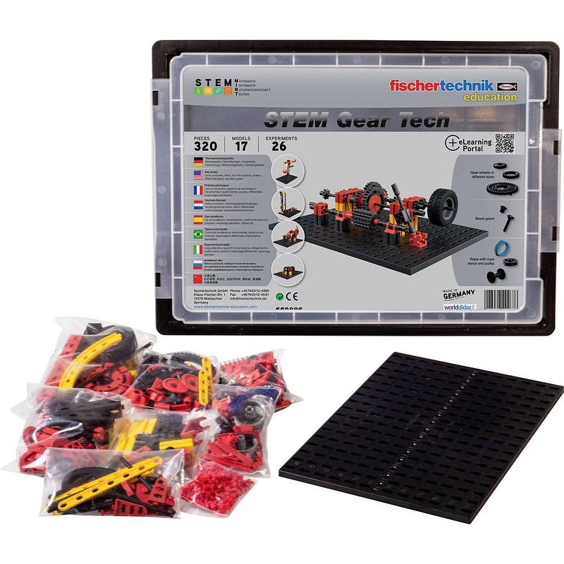 Foto van Fischertechnik education stem gear tech stem kits bouwpakket stem gear tech 2 - 4 scholieren