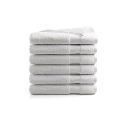 Foto van Seashell hotel handdoek - 6 stuks - white - 70x140cm