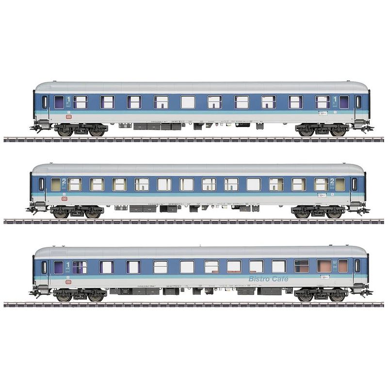 Foto van Märklin 43900 h0 3-delige set sneltreinrijtuigen interregio van de db, mhi