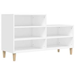 Foto van The living store schoenenkast - - meubel - 102 x 36 x 60 cm - houten poten