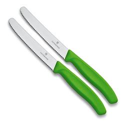 Foto van Victorinox swissclassic tomatenmes - 11cm - 2-delig - groen