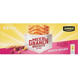 Foto van Jumbo meergranenbiscuits krentenrozijnen 6 x 2 stuks