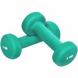 Foto van Gorilla sports dumbellset - halterset - aerobics - vinyl - 2 kg (2 x 1 kg)