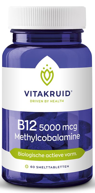 Foto van Vitakruid b12 methylcobalamine 5000µg smelttabletten