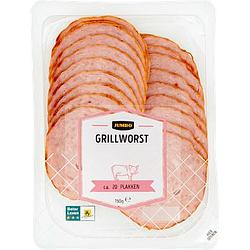 Foto van 2 verpakkingen a 100175 gram | jumbo grillworst 150g aanbieding bij jumbo