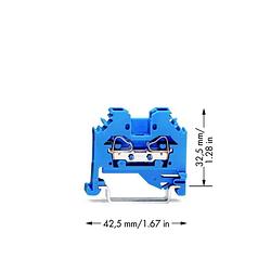 Foto van Wago 281-104 doorgangsklem 6 mm spanveer toewijzing: n blauw 100 stuk(s)