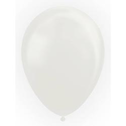 Foto van Globos ballonnen 30,5 cm latex wit parelmoer 50 stuks
