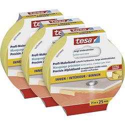 Foto van Tesa 56270 afplakband beige (l x b) 25 m x 25 mm 3 stuk(s)