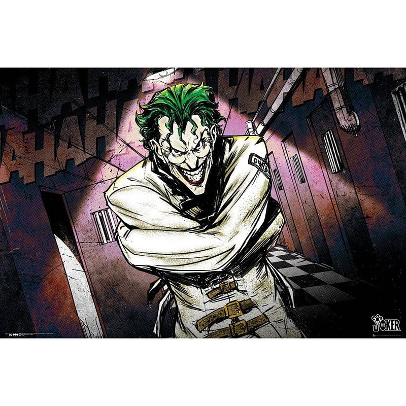 Foto van Gbeye dc comics joker asylum poster 91,5x61cm