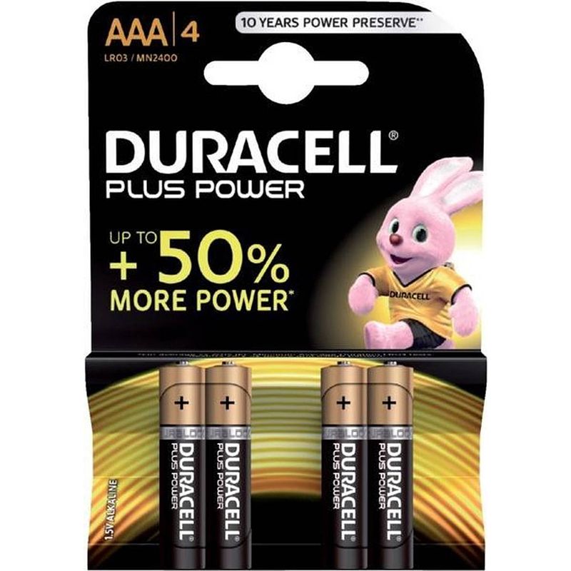 Foto van Batterij duracell aaa plus power 50% alkaline