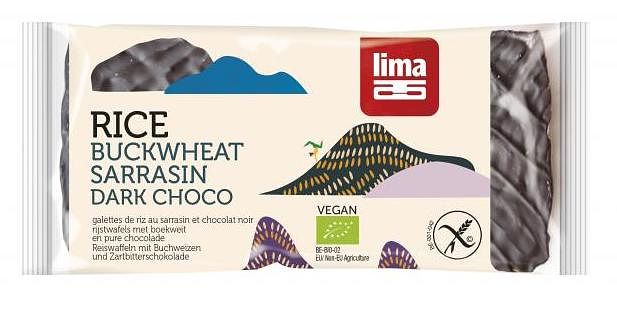 Foto van Lima rijstwafels boekweit pure chocolade