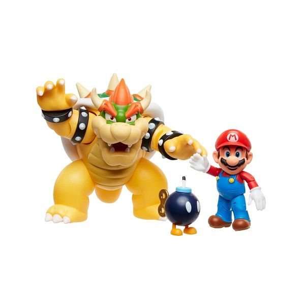 Foto van Super mario figuren mario vs bowser 6,5cm