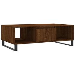 Foto van Vidaxl salontafel 104x60x35 cm bewerkt hout bruineiken