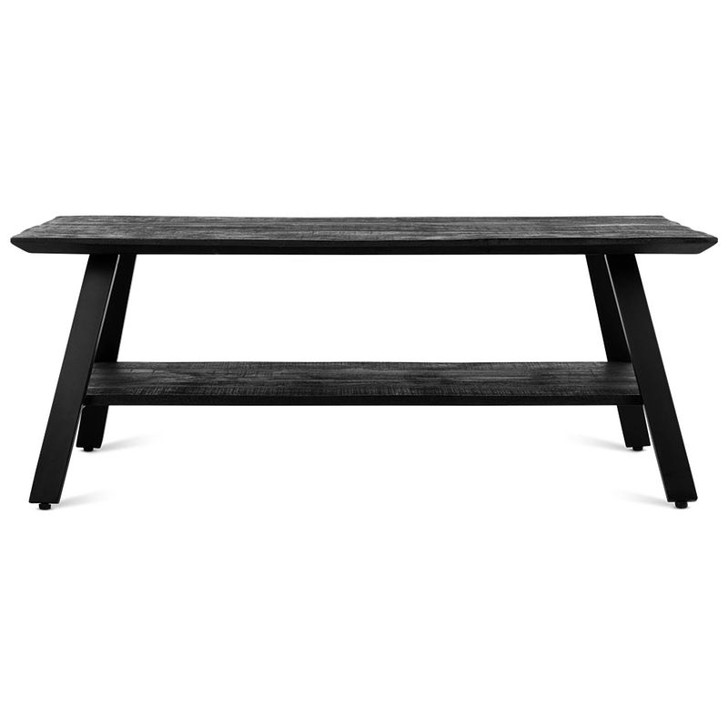 Foto van Benoa berlin 2 shelf coffee table black 120 cm