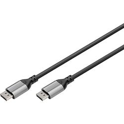 Foto van Digitus db-340105-020-s displayport adapter [1x displayport stekker - 1x displayport stekker] zwart afgeschermd, rond 2 m