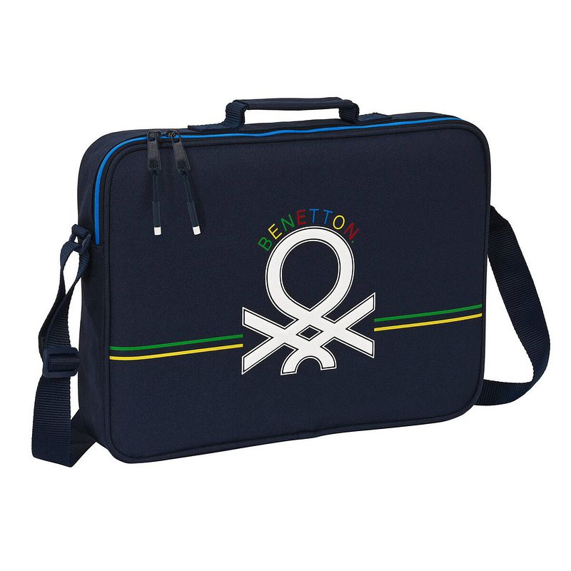 Foto van Schooltas benetton sixties marineblauw (38 x 28 x 6 cm)