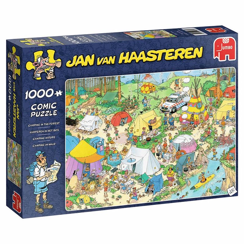 Foto van Jan van haasteren puzzel kamperen in het bos - 1000 stukjes