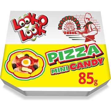 Foto van Look o look snoep pizza mini uitdeel snoep cadeau geschenkdoos 85 gram bij jumbo