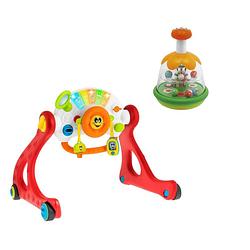 Foto van Chicco bundel - baby gym vier posities & speelfigurenset - magische draaitol