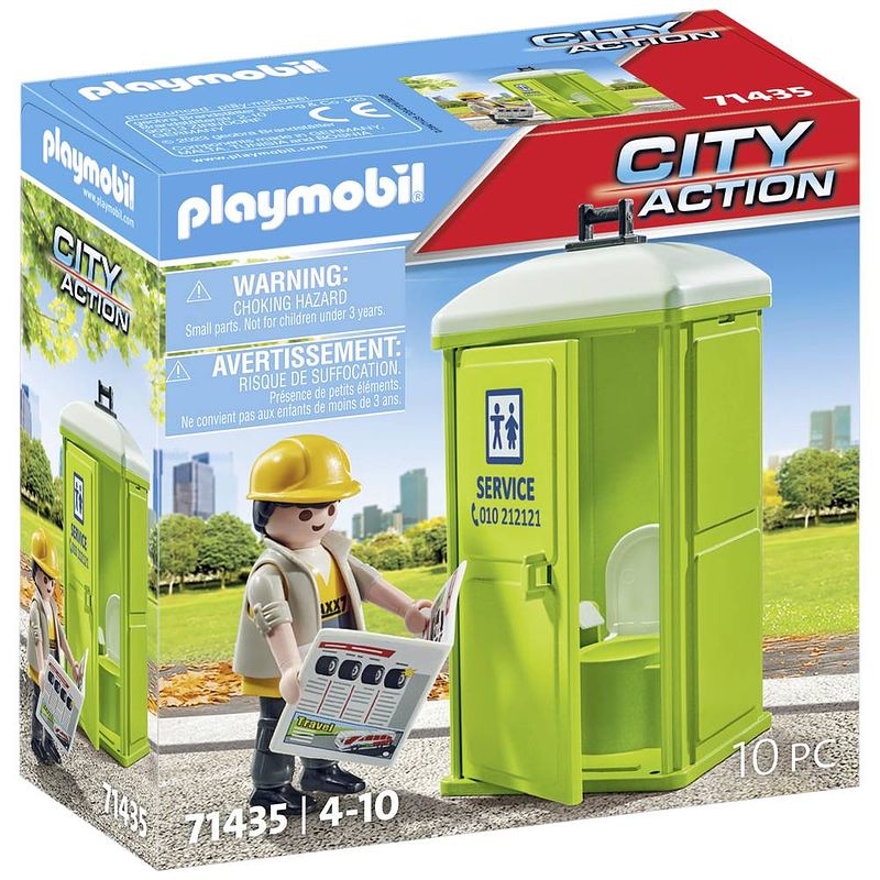 Foto van Playmobil city action mobiel toilet 71435