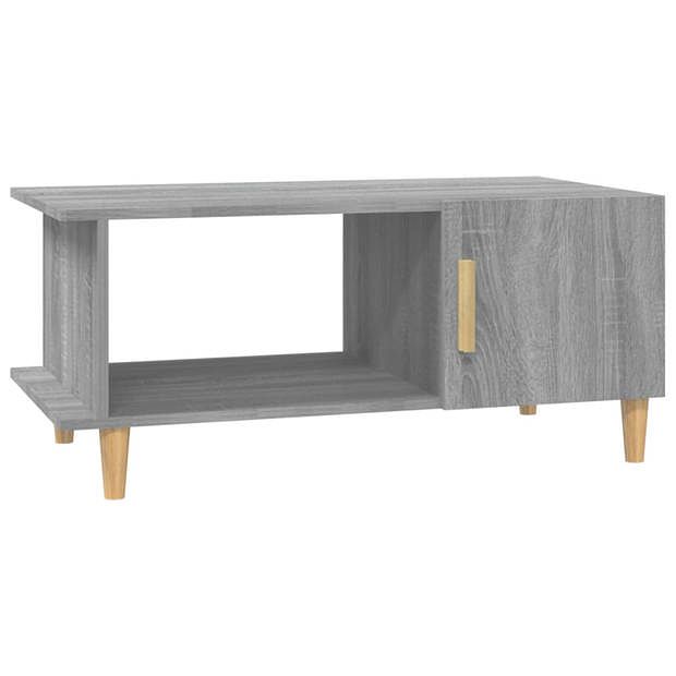 Foto van Vidaxl salontafel 90x50x40 cm bewerkt hout grijs sonoma eikenkleurig