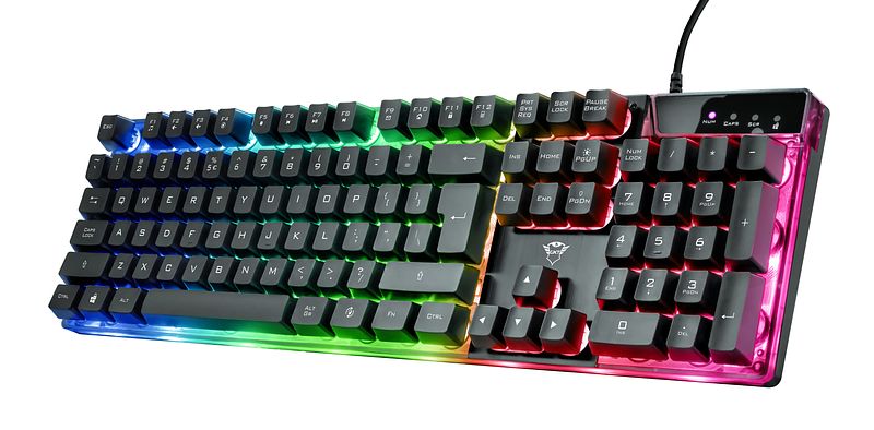 Foto van Trust gxt 835 azor gaming toetsenbord toetsenbord zwart