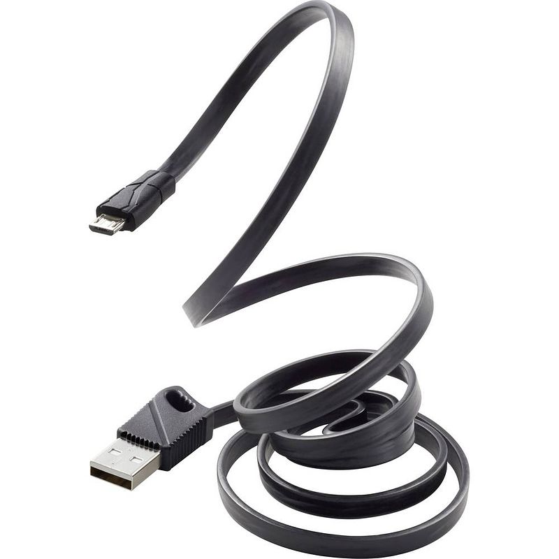 Foto van Renkforce usb-kabel usb 2.0 usb-a stekker, usb-micro-b stekker 1.00 m zwart rf-3376010