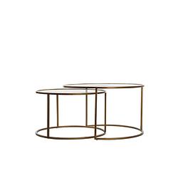 Foto van Light & living - salontafel ferati set van 2 - 73x73x44cm - goud