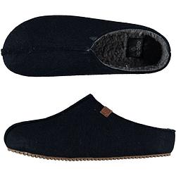 Foto van Heren instap slippers/pantoffels blauw maat 45-46 - sloffen - volwassenen