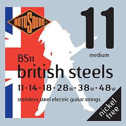 Foto van Rotosound bs11 british steels set elektrische snaren 011-048w